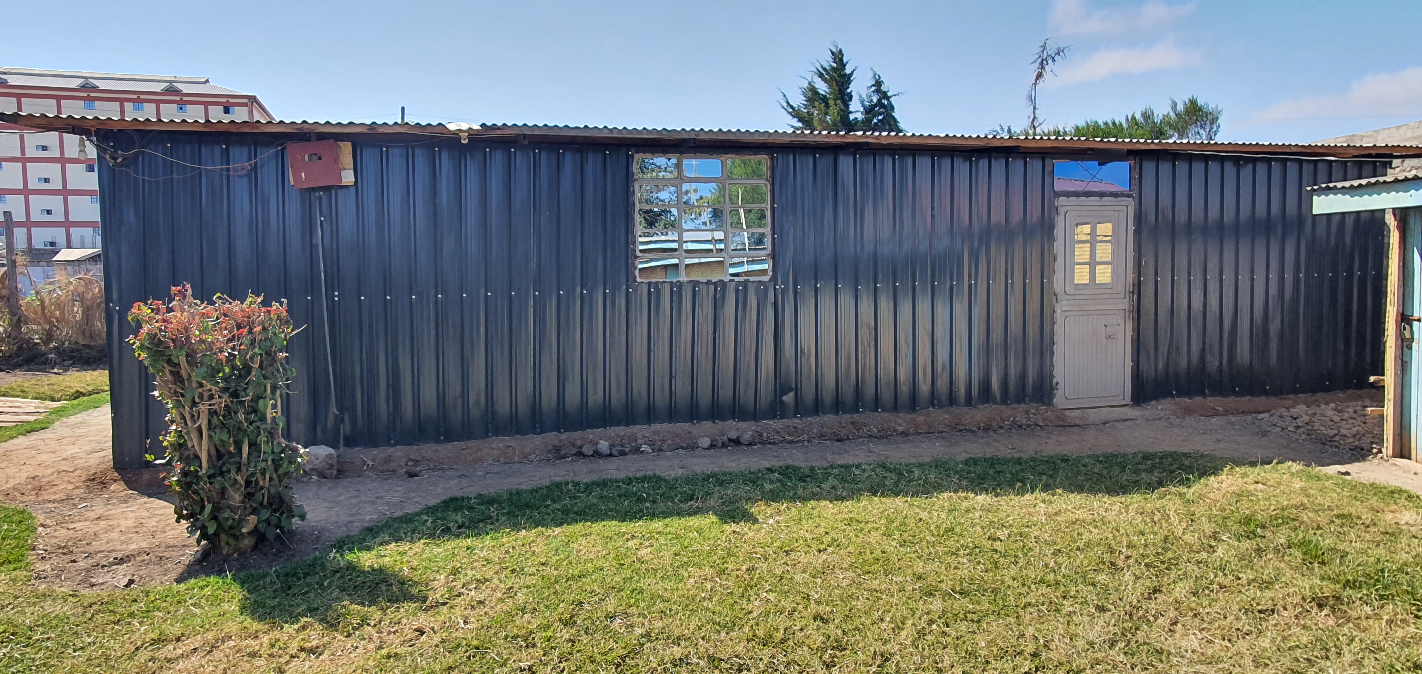 A side view of The Well of Refreshing Ministry's church building in Naro Moru, Kenya